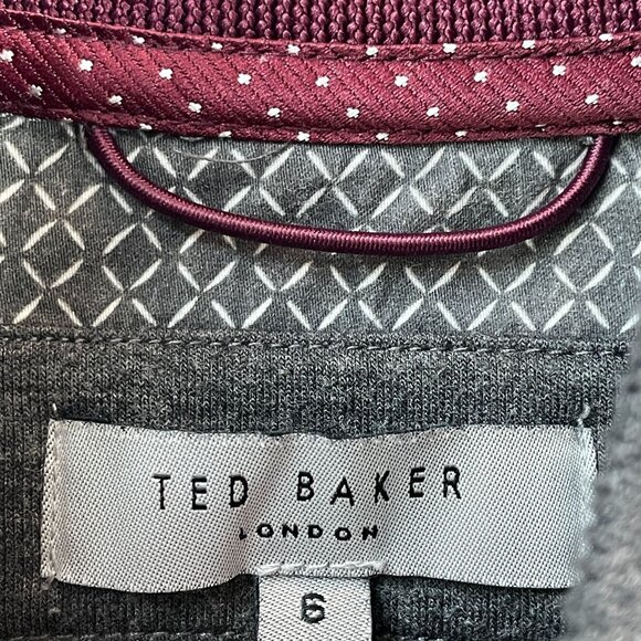 Ted Baker Mens XXL Gray 1/4 Zip Pullover Sweatshirt Long Sleeve Top - Picture 3 of 12